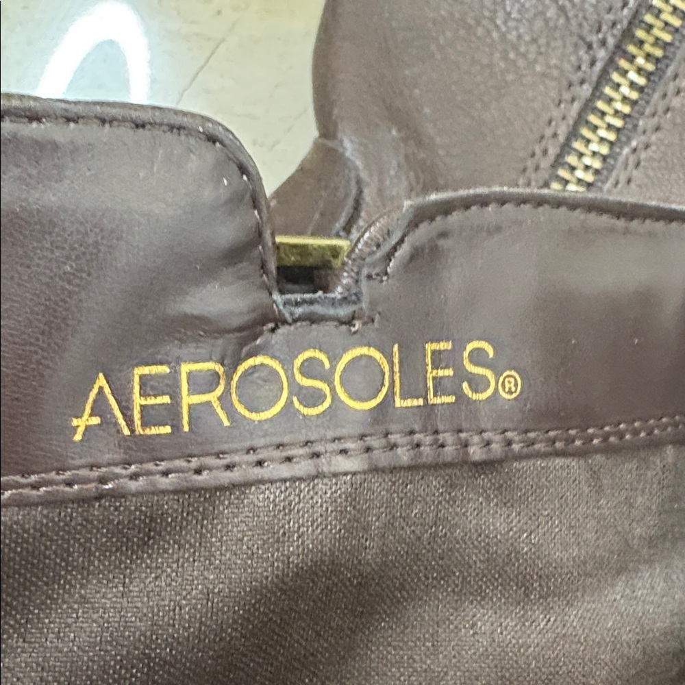 ⭐️ Aerosoles Ride Around Dark Brown Expandable Calf Ridging Boots - size 6 - Picture 6 of 9